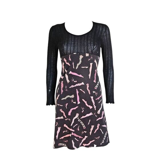 vintage moschino dark coquette mini dress - Picture 1 of 8